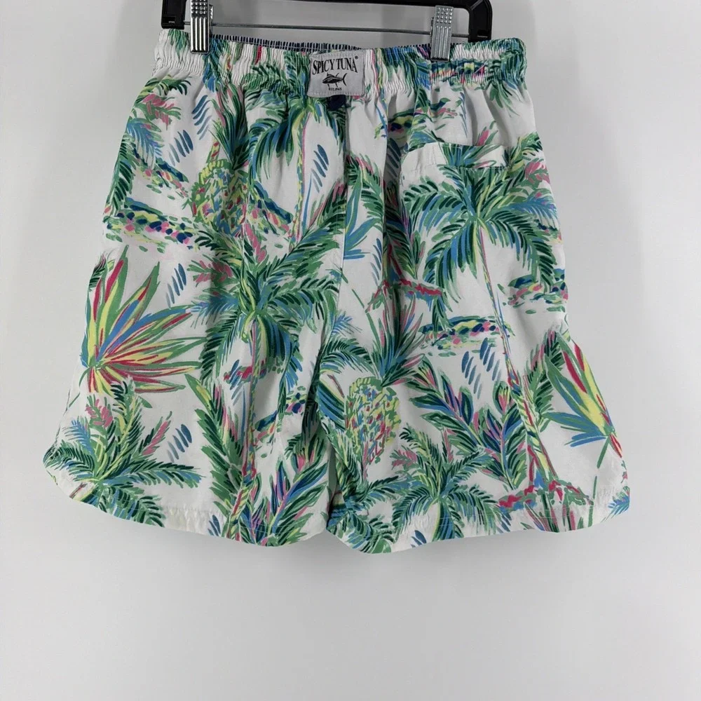 Spicy‎ Tuna Swim Trunks Boys Mens Size Small Lined Set of 2